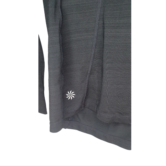 ATHLETA Long Sleeve Quarter Zip Top Black Women's Size S - Picture 4 of 11